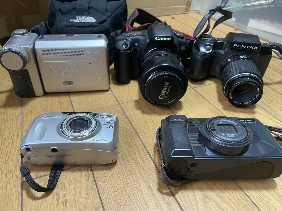  Canon PENTAX RICOH KYOCERA SHARP フィルムカメラ デジタル一眼 ビデオカメラ まとめ ジャンク-38
