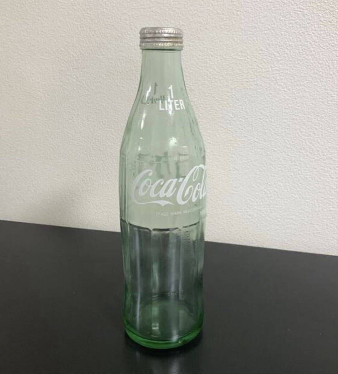 コカ・コーラ 1リットル 空き瓶 昭和レトロ 当時物 ガラスボトル