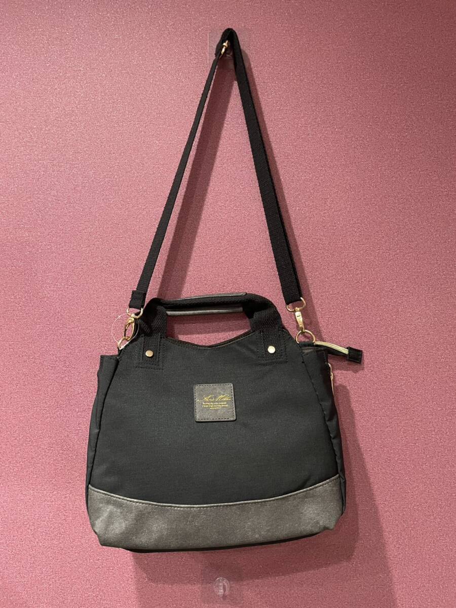 ブラック 新品 未使用 マチが広がる軽量2WAYバッグ ハンドバッグ ショルダー