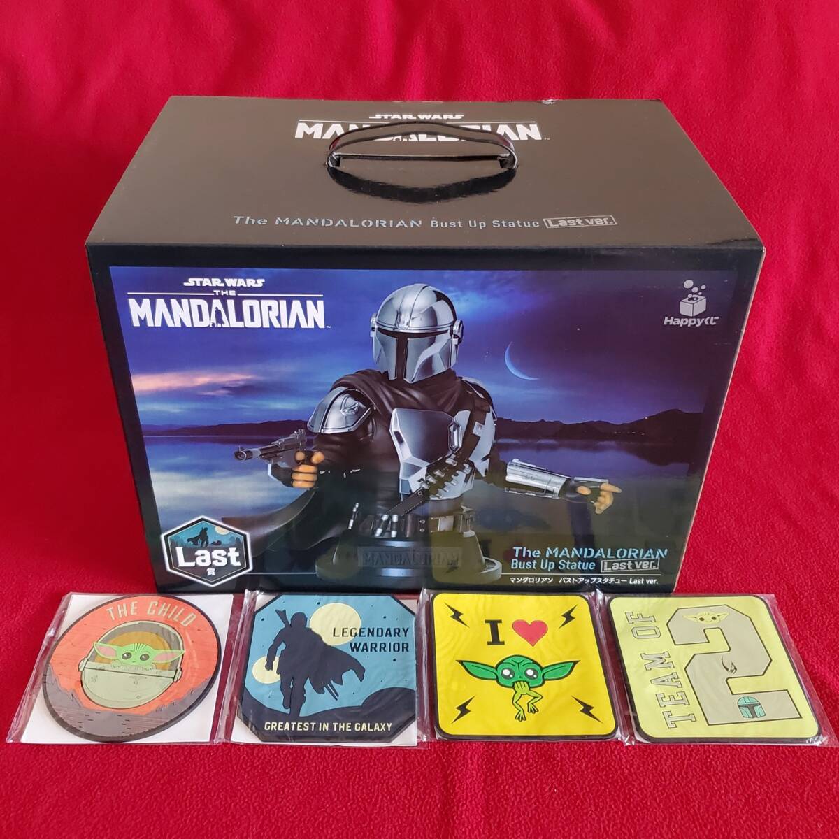 Happyくじ STAR WARS 『マンダロリアン』 Last賞 バストアップスタチュー Last ver. ＋ E賞 ラバーコースター 全4種 ラスト賞