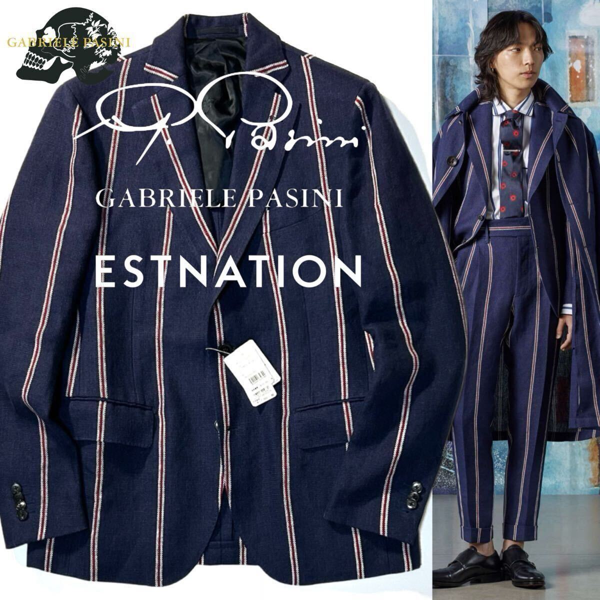 【GABRIELE PASINI】タグ付き未使用◎!!定価12万 ガブリエレ パジーニ エストネーション別注 2Bシングルジャケット テーラードジャケット