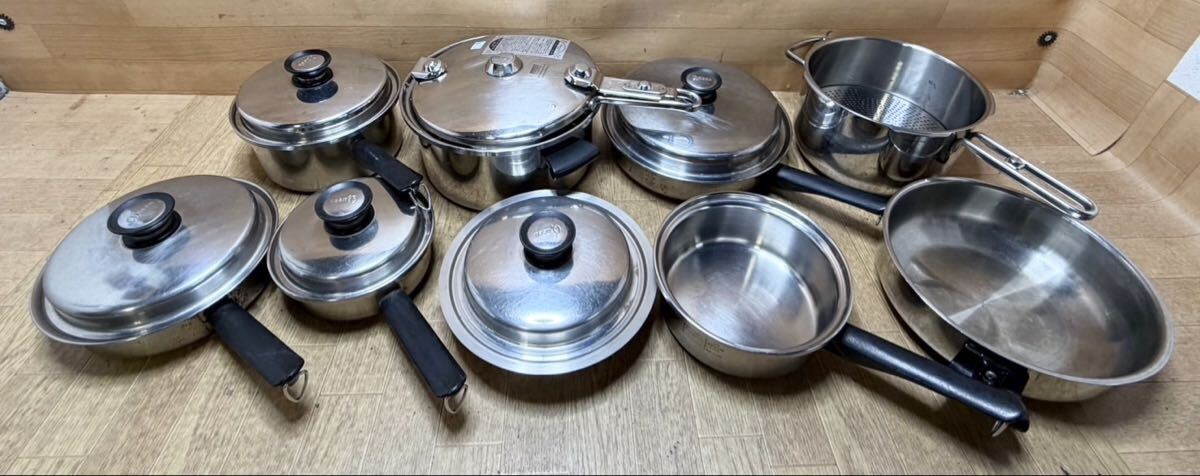 Amway Queen アムウェイ クイーン 片手鍋 MULTIPLY 18/8STAINLESS STEEL ステンレス 等 調理器具 9点 B2
