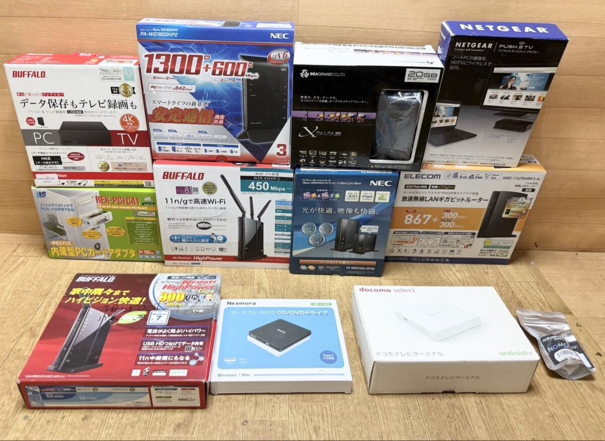 未使用 あり buffalo NEC PA-WR8700N 無線LANルーター elecom NETGEAR nexmora 等 大量 まとめて 12点 B5