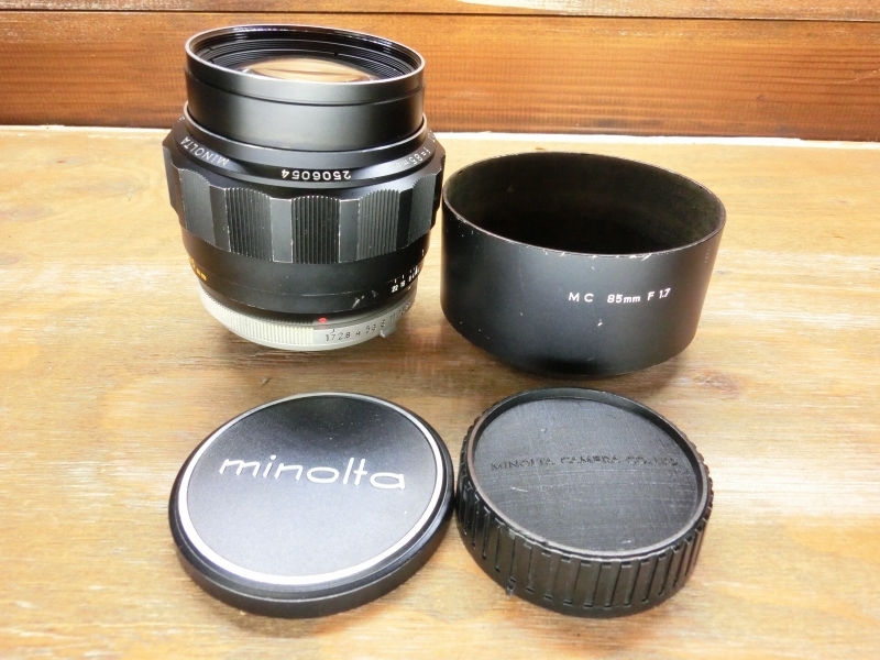6075 ミノルタ MINOLTA MC ROKKOR-PF 85mm 1.7 中望遠レンズ オールドレンズ