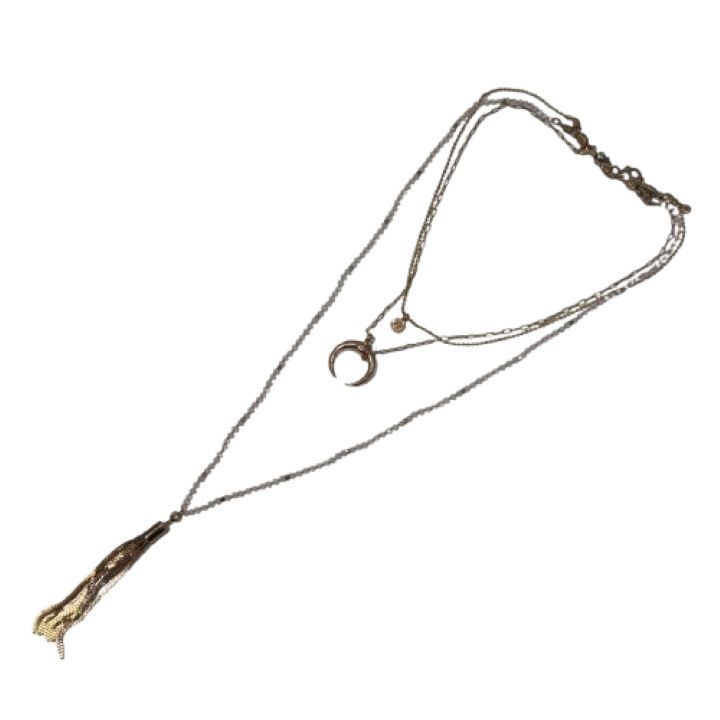 【Henribendel/ヘンリベンデル】ロングネックレス 石 ゴールド★
