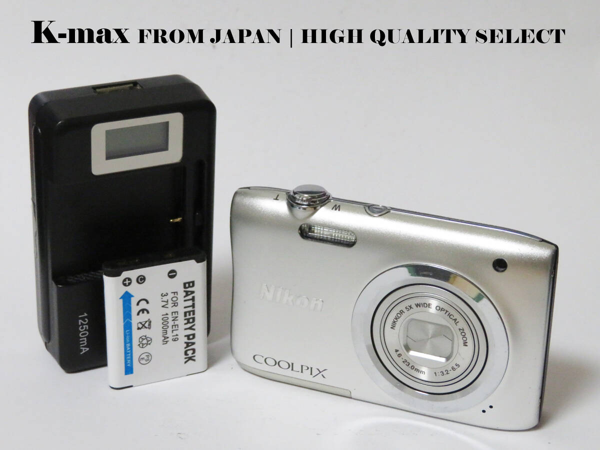 【極上美品】 Nikon Coolpix A100 Silver 正常動作品 [Top Mint] Y2K Compact Digital Camera #5064