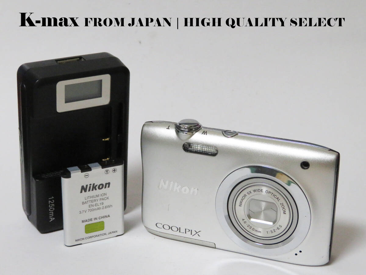 【極上美品】 Nikon Coolpix A100 Silver 正常動作品 [Top Mint] Y2K Compact Digital Camera #5067