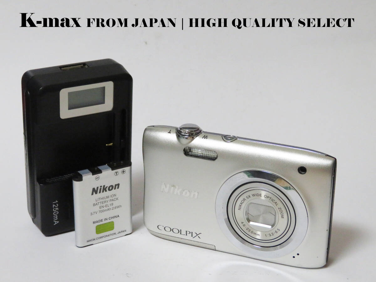 【極上美品】 Nikon Coolpix A100 Silver 正常動作品 [Top Mint] Y2K Compact Digital Camera #5068