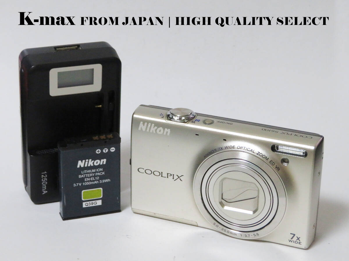 【極上美品】 Nikon Coolpix S6100 Silver 正常動作品 [Top Mint] Y2K Compact Digital Camera #5097