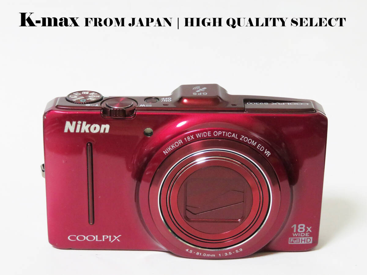 訳あり品 【極上美品】 Nikon Coolpix S9300 Red 正常動作品 [Top Mint] Y2K Compact Digital Camera #5120