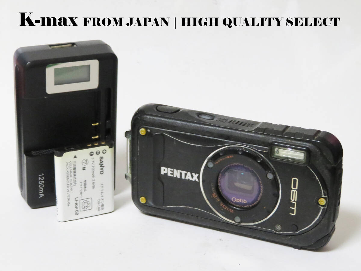 【極上美品】 Pentax Optio W90 Black 正常動作品 [Top Mint] Y2K Compact Digital Camera #5302