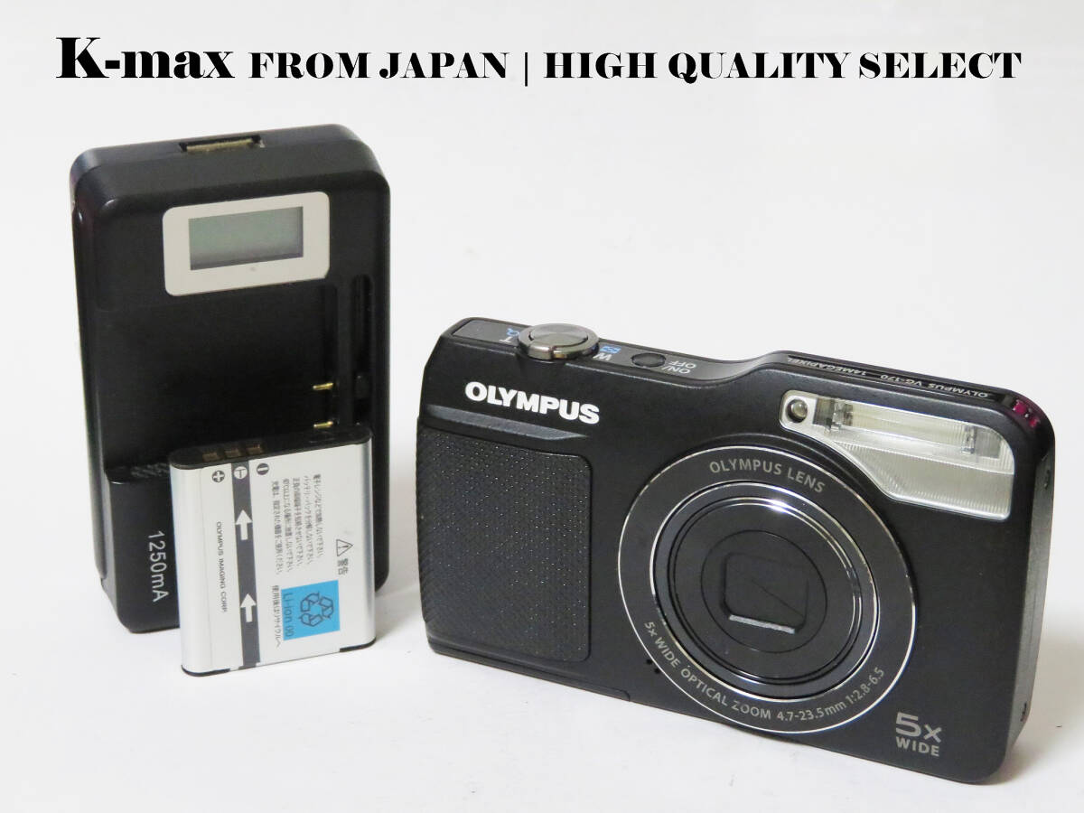 【極上美品】 OLYMPUS VG-170 Black 5x光学ズーム 正常動作品 [Top Mint] Y2K Compact #5389