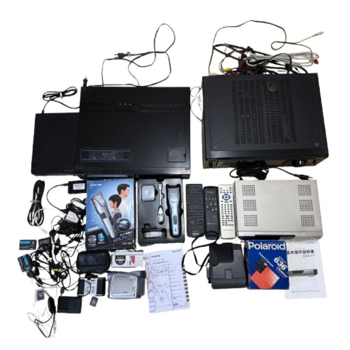 ♪【オーディオ機器などおまとめ】TA-VE700 SL-HF507 JCMS-0308等 SONY SHARP他 カメラ カセットテープ 電池 ケーブル リモコンetc★19207