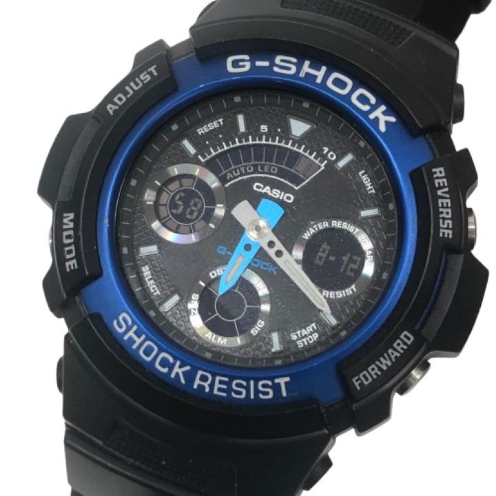 ▲【CASIO/カシオ】G-SHOCK ジーショック AW-591-2AJF 腕時計 クォーツ アナデジ ブルーアルミベゼル 20気圧防水 メンズ 稼働★6638