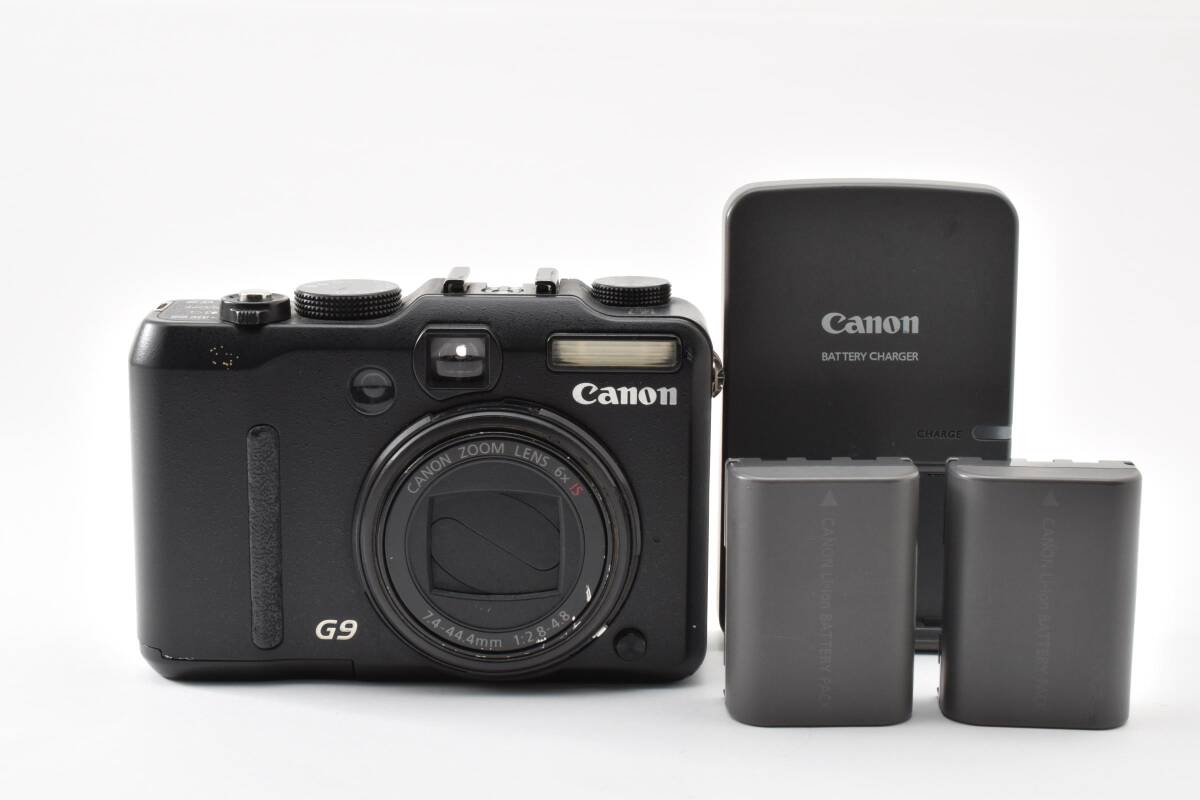 #5516 【動作良好】 Canon PowerShot G9 キヤノン 高級コンデジ オールドデジカメ ★バッテリー2個・実用品★