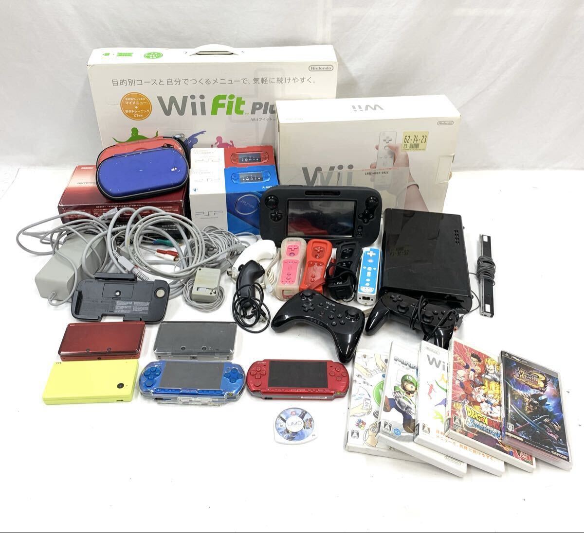 FN20253P 任天堂 Nintendo Wii WiiU Fit plus PSP DS 3DS ゲーム機 本体 カセット ソフト まとめ売り