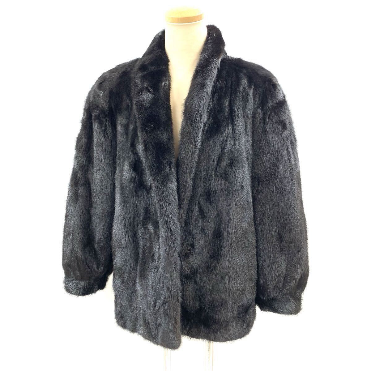 FN20251M【1000円スタート!!】SAGA MINK MESSALA 毛皮 ミンク ファー コート レディース ブラック 13号