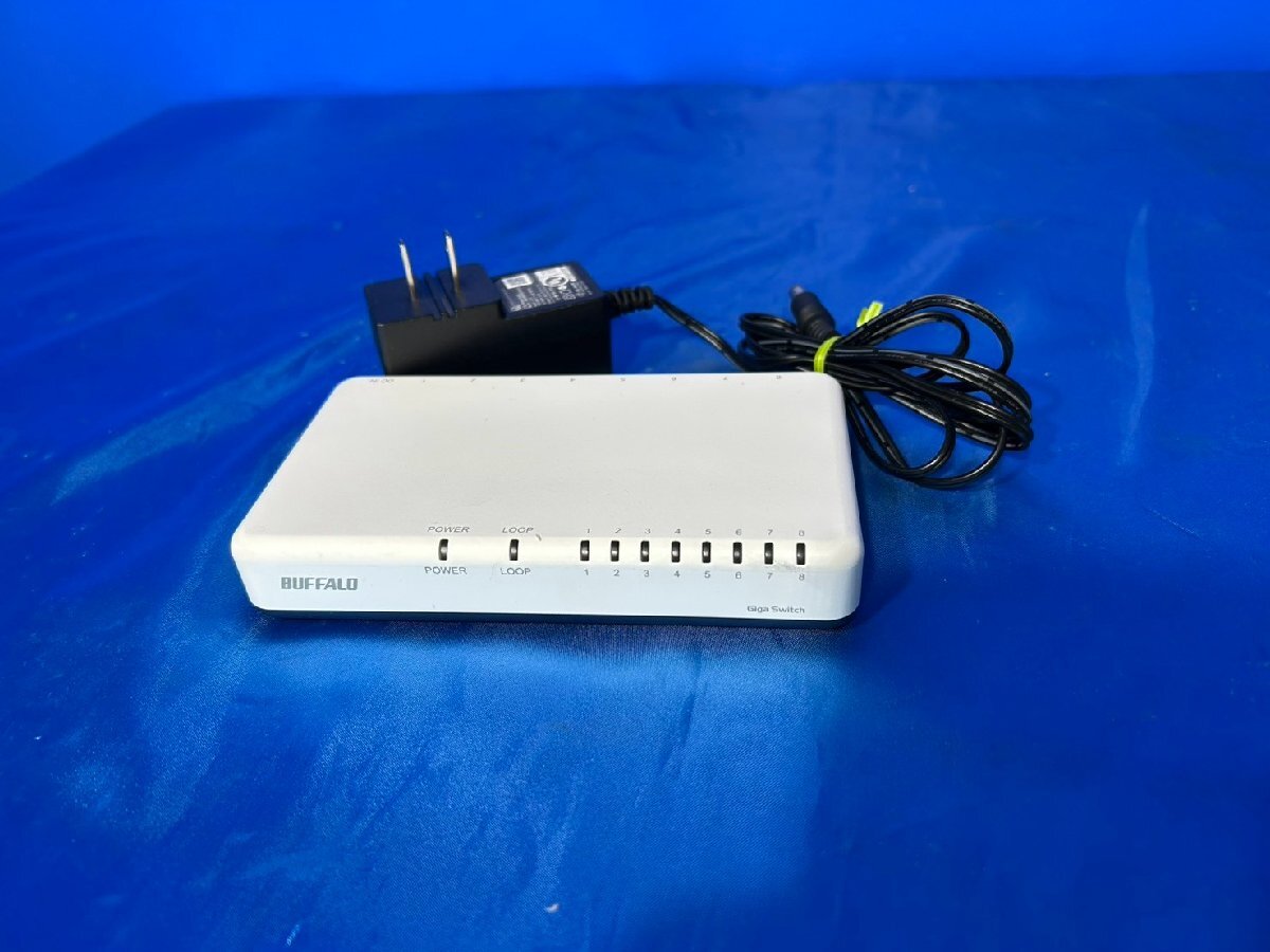 3764【バッファロー/BUFFALO】Giga対応 スイッチングハブ プラスチック筐体/電源外付けモデル マグネット付　型番：LSW6-GT-8EP
