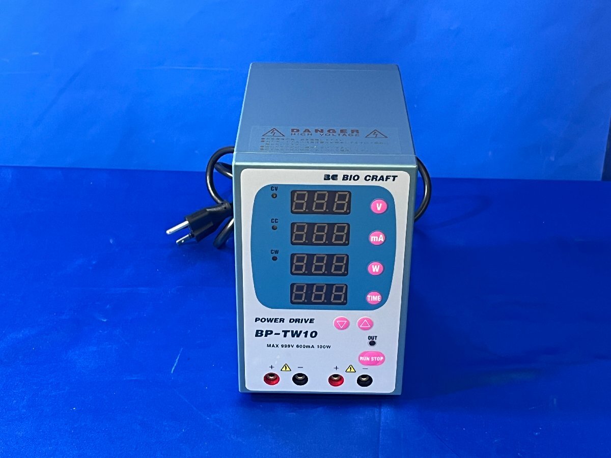 3938【BIO CRAFT / バイオクラフト】電気泳動用電源装置　型番：BP-TW10