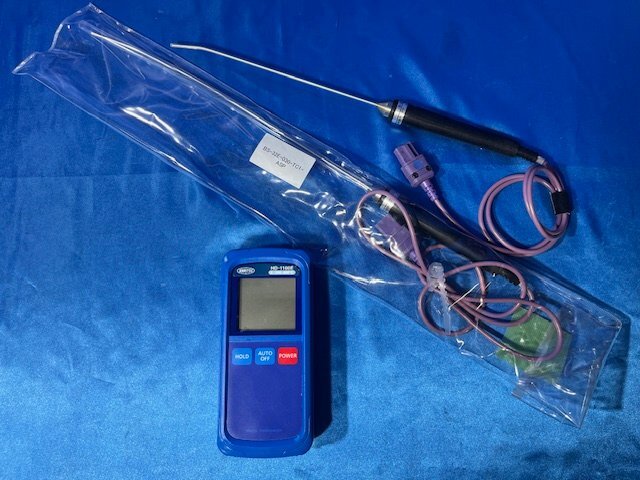 3439【安立計器】ハンディタイプ温度計測器　半固形物・液体一般用温度センサ　型番：HD-1100E　BS-32E-020-TC1-ASP　BS-32E-030-TC1-ASP