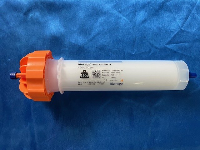 3137-2【Biotage】Flash用プレパックドカラムBiotage Sfar　型番：Amino D Duo50μm　※送料無料