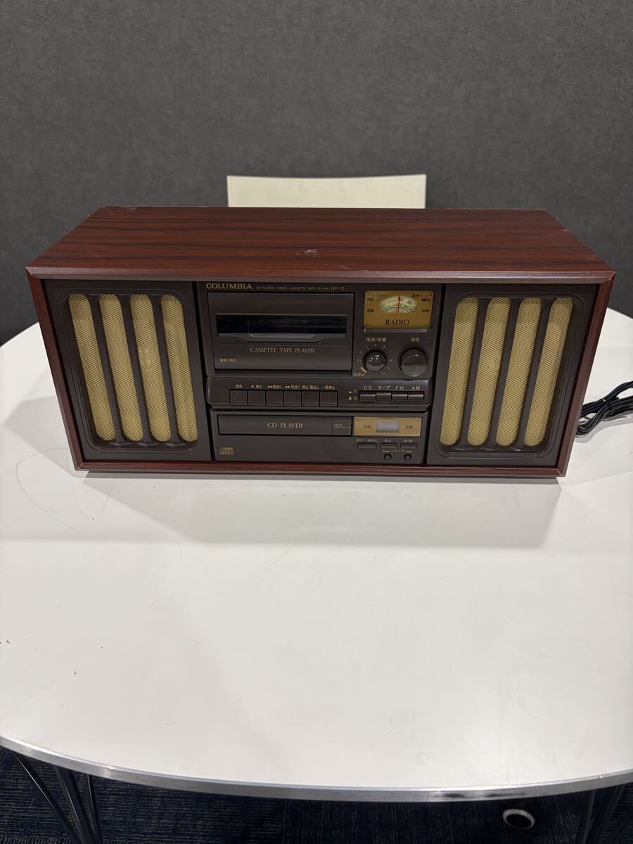 COLUMBIA コロンビア GP-15 CDラジカセ 昭和レトロ 木目調