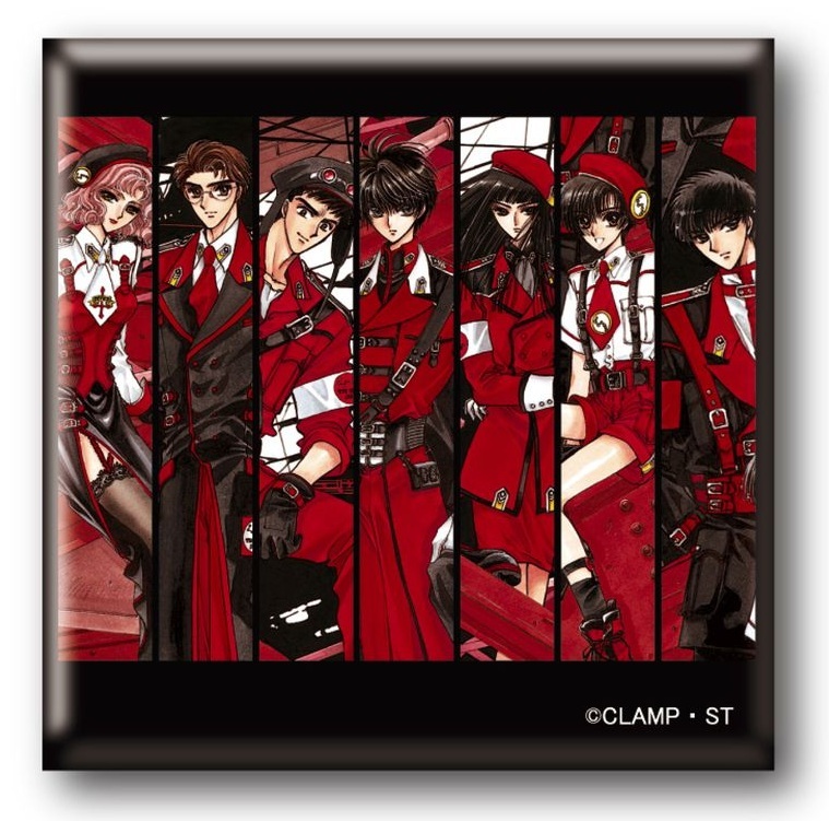 CLAMP『Ｘ』エックス スクエア缶バッジ 天の龍