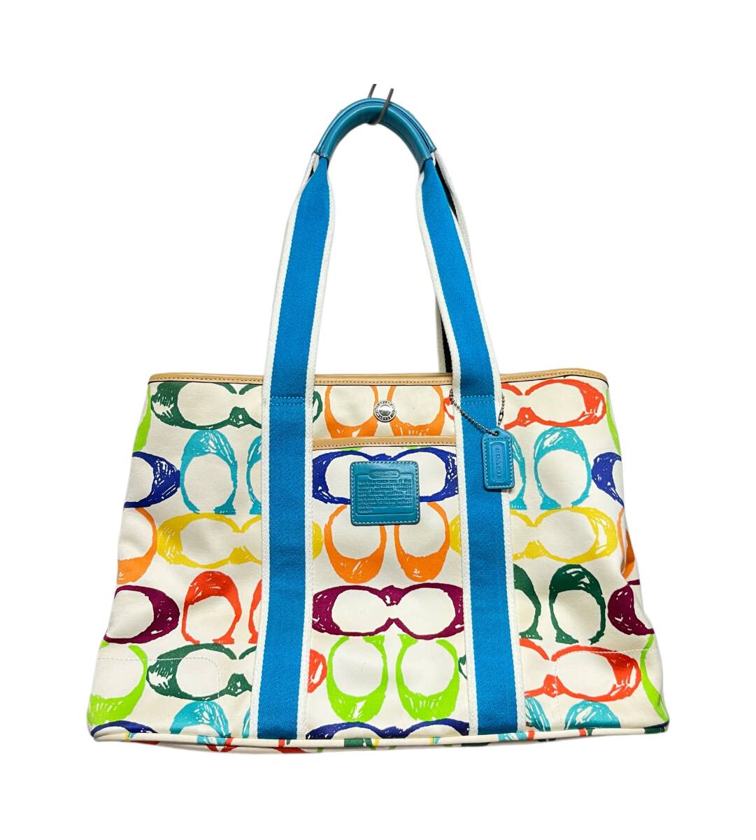 COACH コーチ 5661 スクリブル シグネチャー キャンバス×レザー トートバッグ