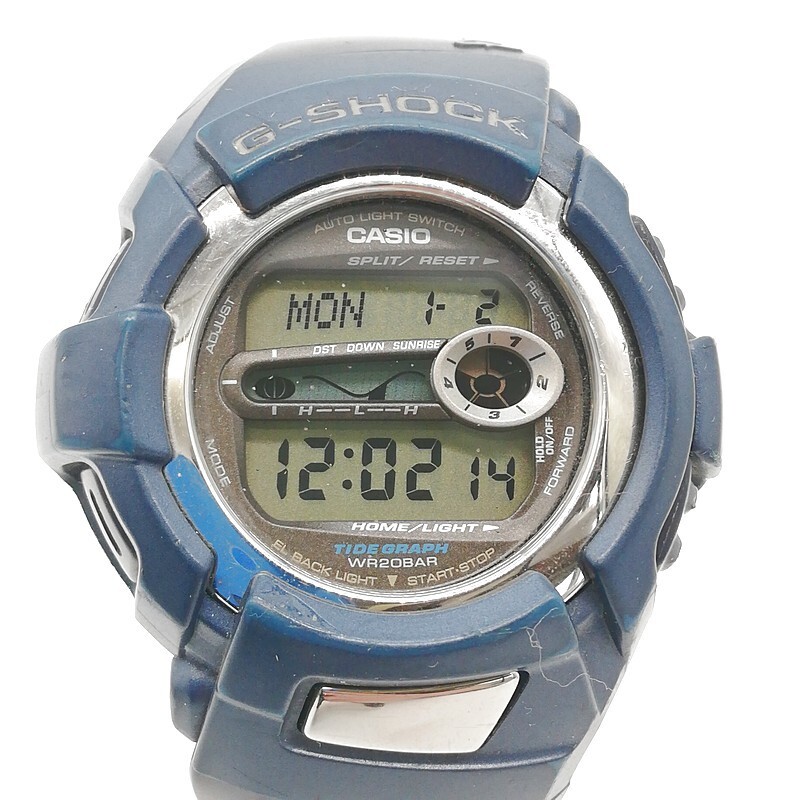 稼動品 CASIO カシオ G-SHOCK DWX-110 電池交換済 X-treme エクストリーム シルバー・ブルー・ネイビー デジタル ラバー 58-9