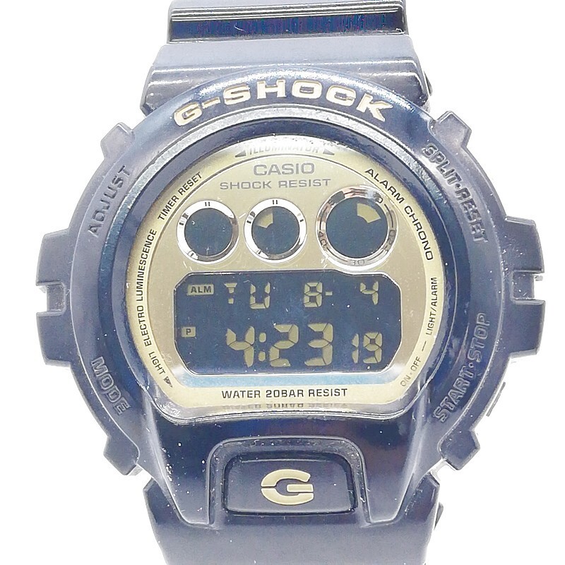 稼動品 CASIO カシオ G-SHOCK DW-6900CB 電池交換済 ブラック×ゴールド メンズ クレイジーカラーズ 当時物 58-11