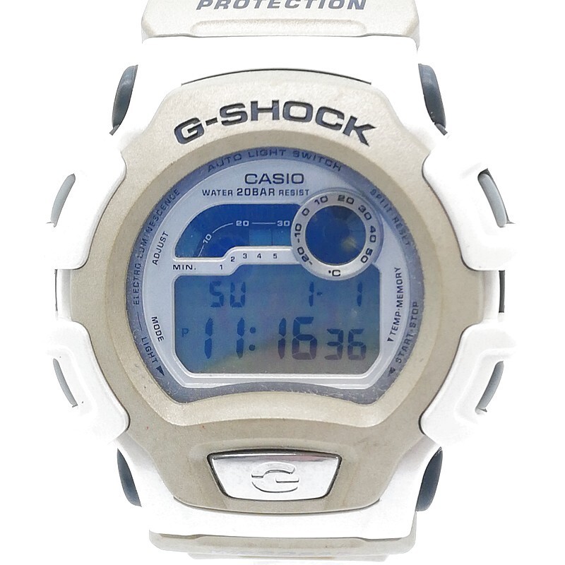 稼動品 CASIO カシオ G-SHOCK DW-004 電池交換済 X-tream トリプルクラウン ハワイ 当時物 パールホワイト シルバー タイマー 58-13