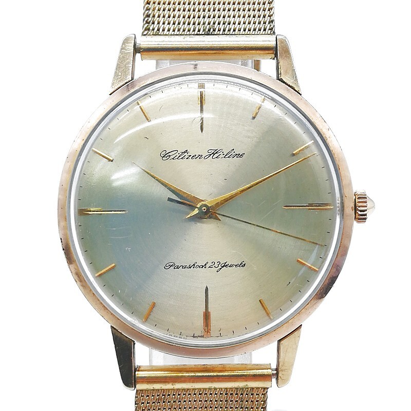稼動品 CITIZEN シチズン HL51507081 14K GOLD FILLED ヴィンテージ ハイライン 手巻き 25石 腕時計 アンティーク コレクション 58-26
