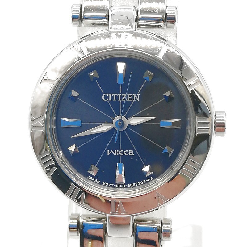 稼動品 CITIZEN シチズン E031-S057264 ソーラーテック レディース腕時計 シルバー wicca ウィッカ 電波ソーラー 58-70