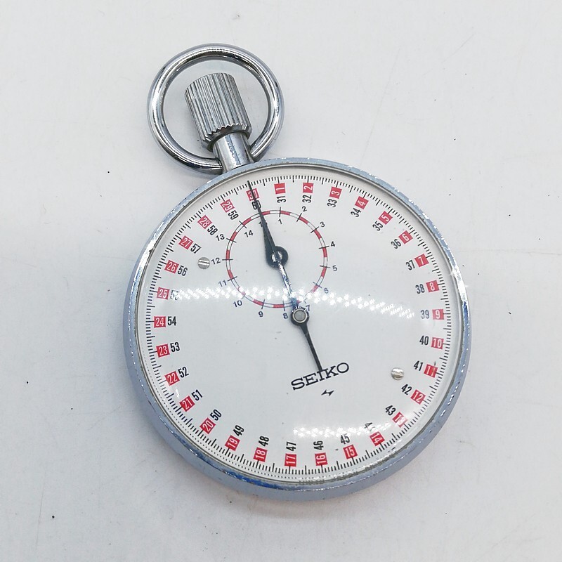 稼動品 SEIKO セイコー 88-5011 ストップウォッチ シルバー アナログ 手巻き アンティーク レトロ ホワイト文字盤 当時物 58-73