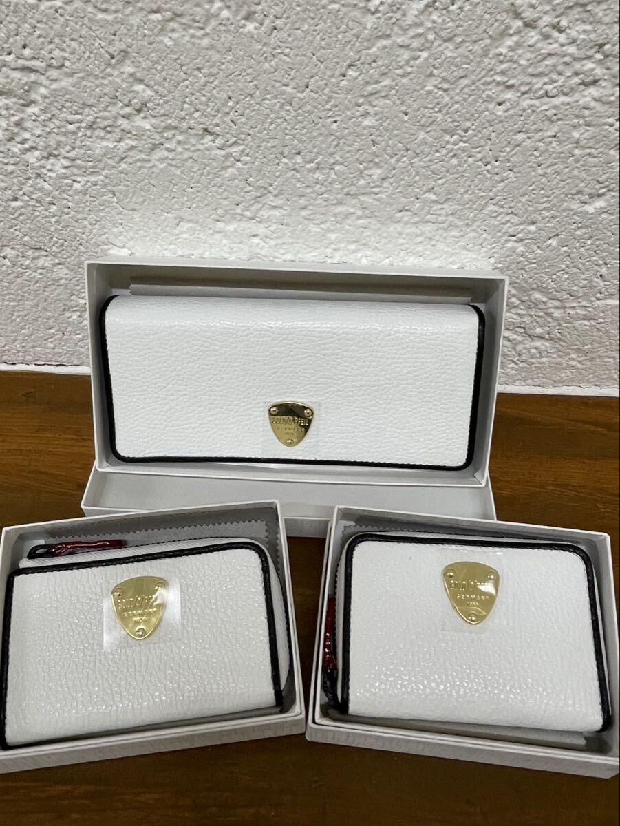 【12719.0807A】☆中古保管品☆GOLD PFEIL ゴールドファイル　長財布・コインケース・キーケース3点まとめ　牛革　レザー　未使用？難アリ