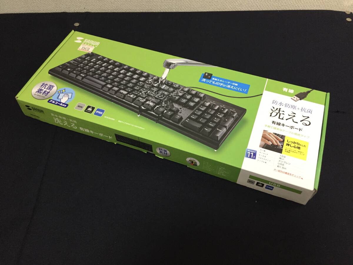 ☆日本語109キーボード 抗菌防水防塵タイプ 　キーボード　箱付　未使用品☆ 