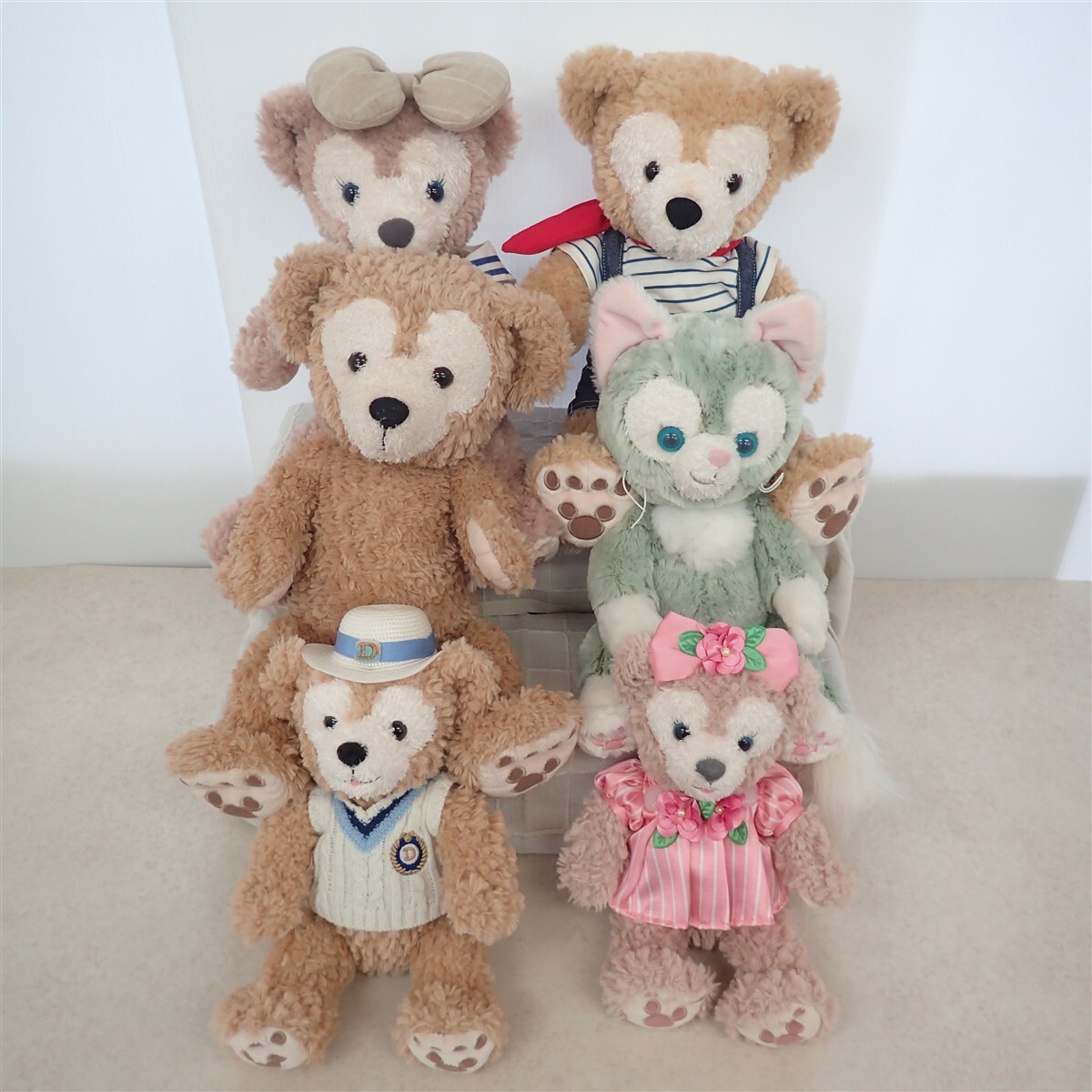 ダッフィー&フレンズ ぬいぐるみ ダッフィー/シェリーメイ/ジェラトーニ まとめて6体セット ディズニー Disney Duffy オープンマウス【IN
