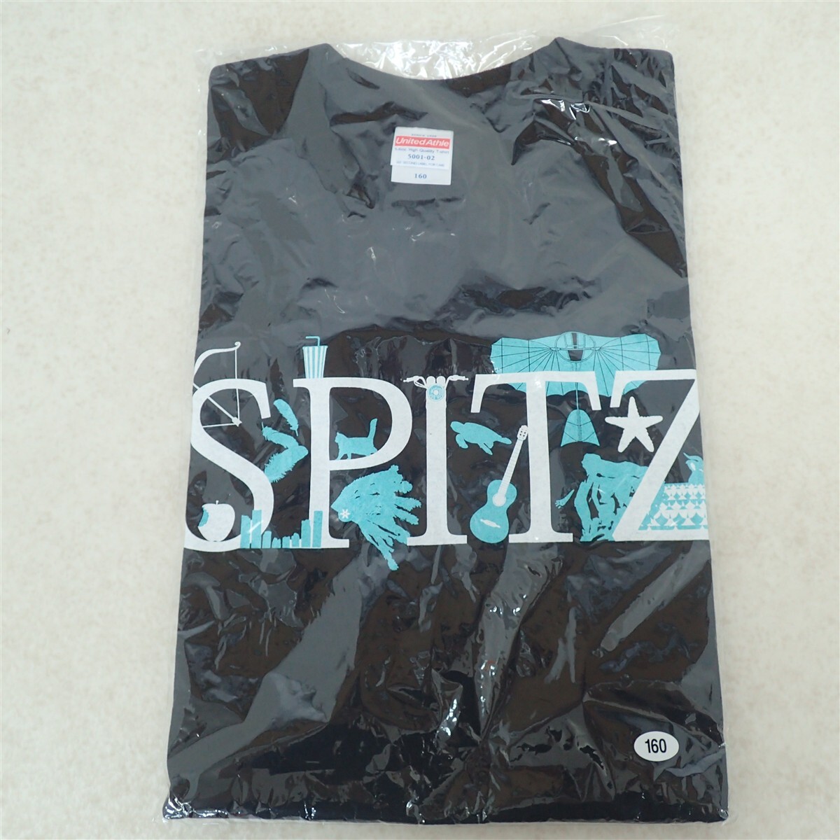 未開封 スピッツ Tシャツ 160サイズ 黒/ブラック SPITZ WINTER 2017草野マサムネ/三輪テツヤ/田村明浩/崎山龍男【IO