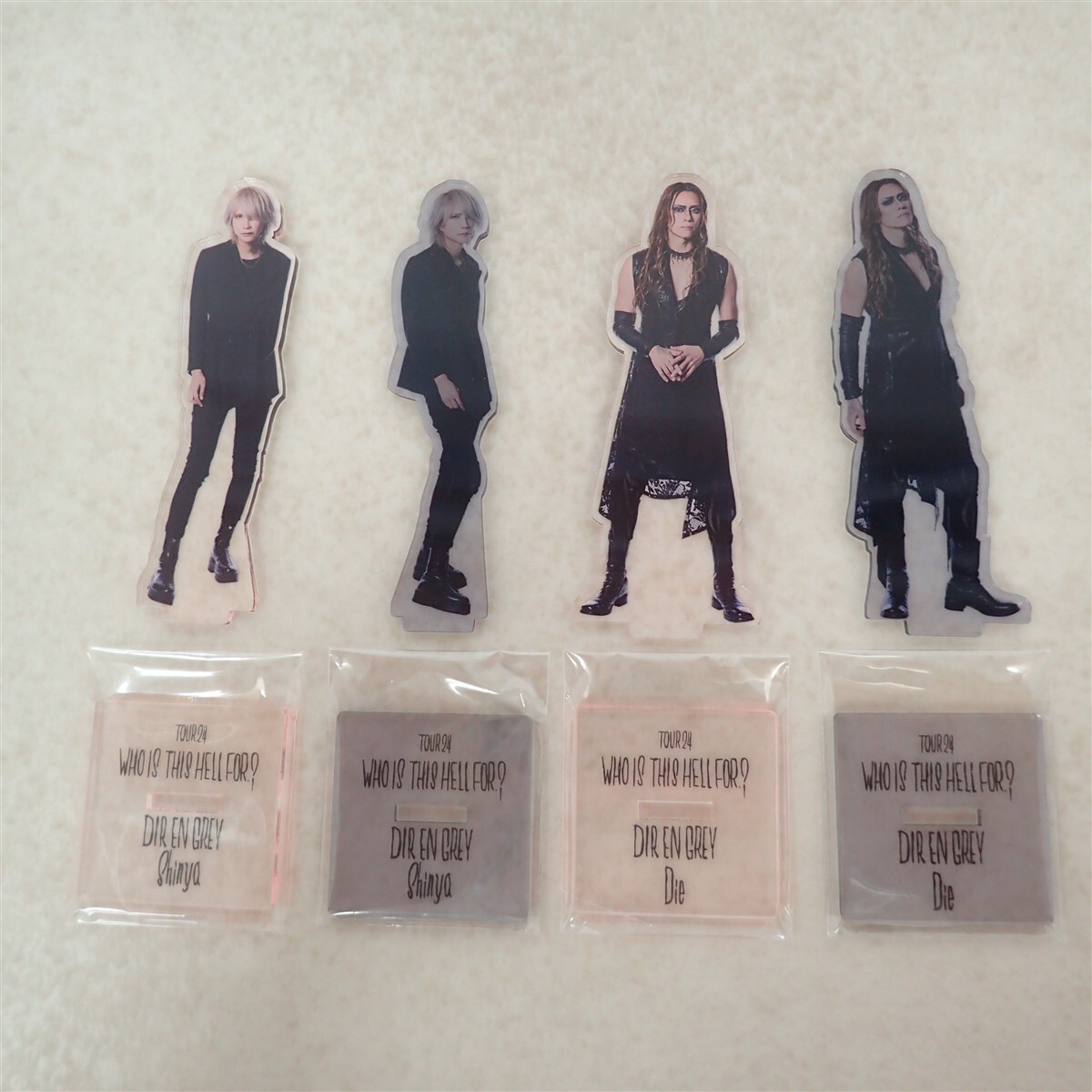 DIR EN GREY アクリルスタンド TOUR24 WHO IS THIS HELL FOR? Die/Shinya まとめて4点セット ディルアングレイ アクスタ【PP