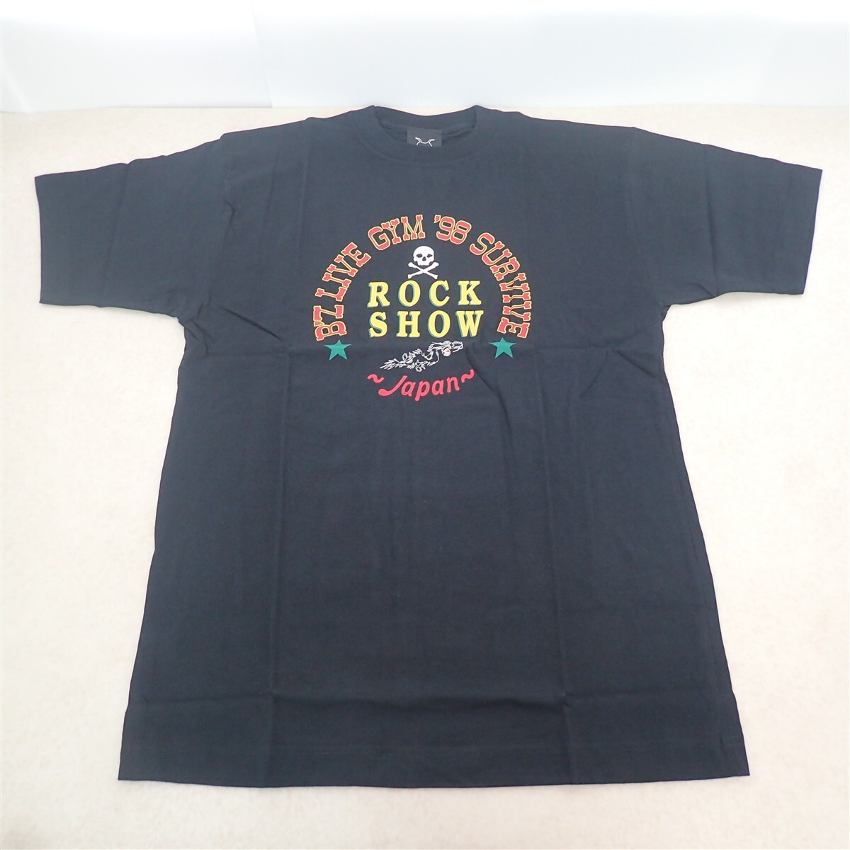 B’z Tシャツ 黒/ブラック LIVE GYM ’98 SURVIVE ビーズ ライブ 稲葉浩志/松本孝弘 KOSHI INABA/TAK MATSUMOTO【IO