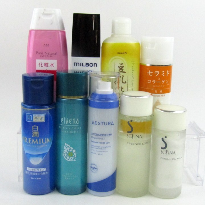 ソフィーナ エストラ他 化粧水 乳液 ヘアトリートメントなど 9点セット コスメ 日用品 まとめて 大量 同梱不可 TA レディース