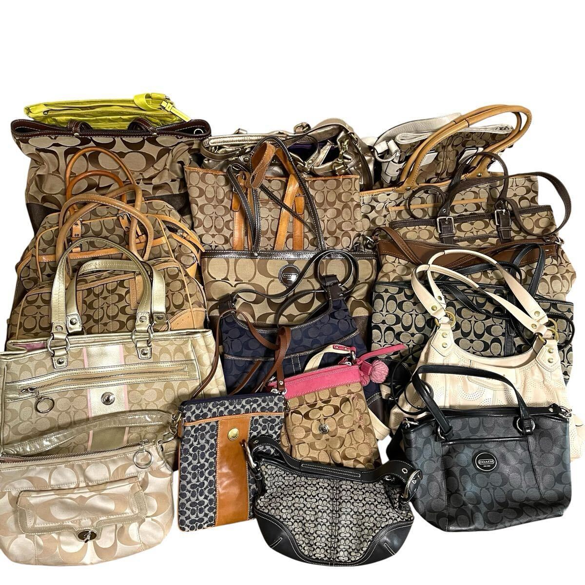 美品あり COACH コーチ バッグ まとめ売り 20点セット キャンバス シグネチャー ハンドバッグ トートバッグ ショルダーバッグ