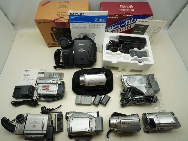 ★ビデオカメラなど★SONY/SHARP/HITACHI/Panasonic/Canon/ 等 計:8点まとめ【ジャンク品】32819