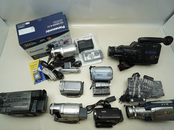 ★ビデオカメラなど★RICOH/Victor/SHARP/Panasonic/SONY/ 等 計:8点まとめ【ジャンク品】32818