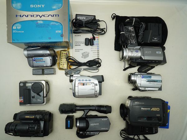 ★ビデオカメラなど★KYOCERA/Canon/Panasonic/SONY/ 等 計:8点まとめ【ジャンク品】32814