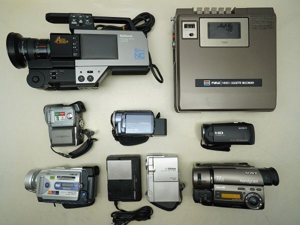 ★ビデオカメラなど★National/Victor/Canon/SONY/ 等 計:8点まとめ【ジャンク品】32810