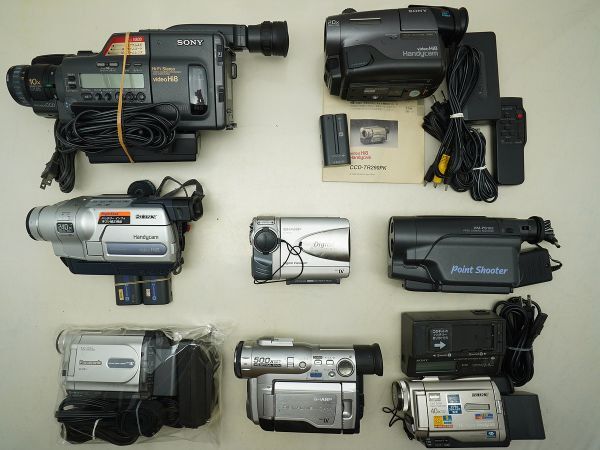★ビデオカメラなど★SHARP/SONY/Panasonic/ 等 計:8点まとめ【ジャンク品】32809