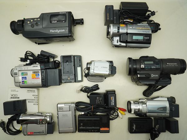★ビデオカメラなど★SONY/Panasonic/Victor/HITACHI/ 等 計:8点まとめ【ジャンク品】32807