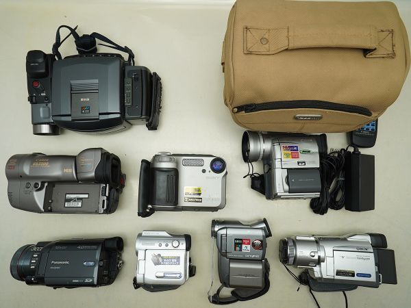 ★ビデオカメラなど★SHARP/SONY/Panasonic/Canon/ 等 計:8点まとめ【ジャンク品】32806