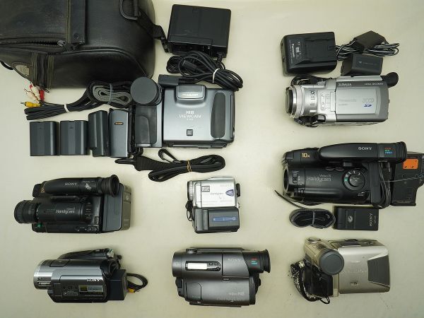 ★ビデオカメラなど★SHARP/Panasonic/SONY/ 等 計:8点まとめ【ジャンク品】32803